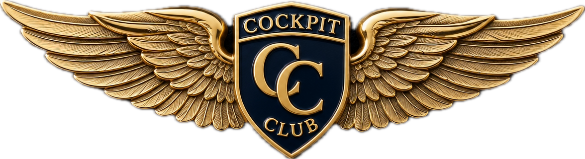 Gold Cockpit Club pilot wings