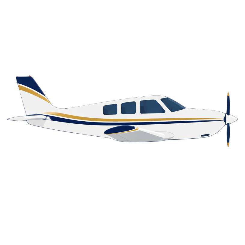 Illustration of a small single-engine plane