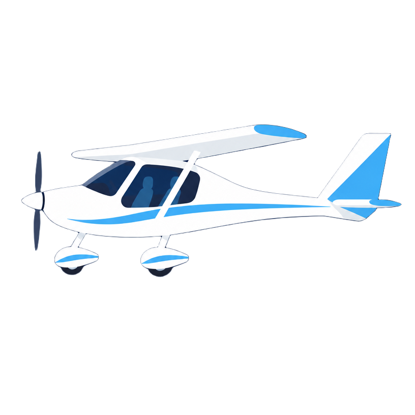 Illustration of a small recreational aircraft